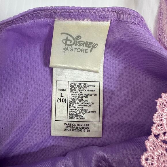 Disney Store Rapunzel Tangled Costume Gown Girls 10/ L Purple Glitter Princess - Picture 9 of 10
